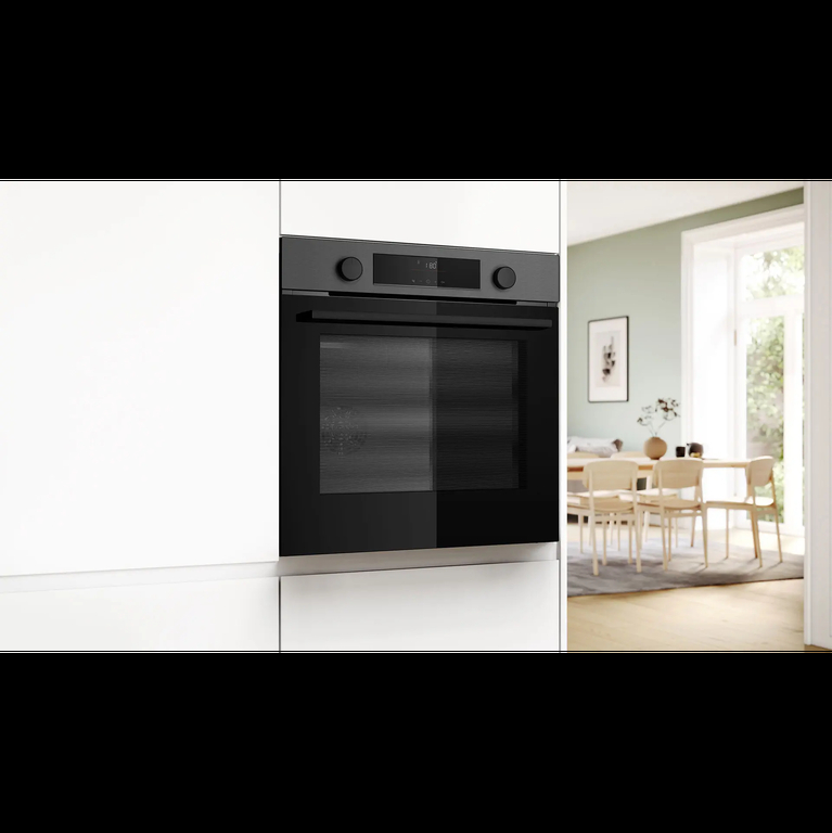 Духовой шкаф BOSCH HUA736EG0T черная нерж