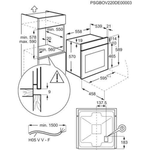 Духовой шкаф ELECTROLUX EOF3H50BX нерж. сталь