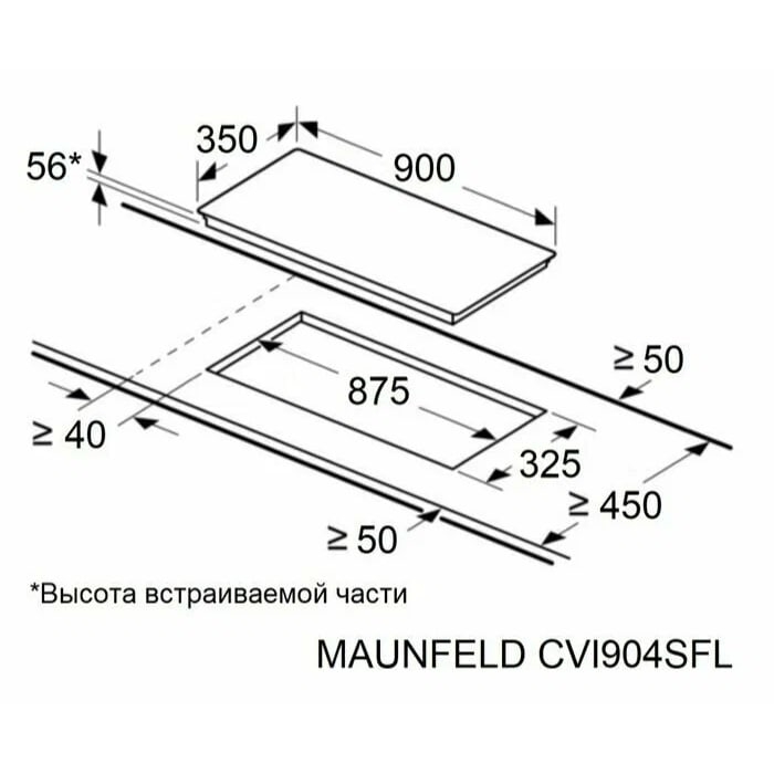 Индукционная варочная панель MAUNFELD CVI904SFLDGR