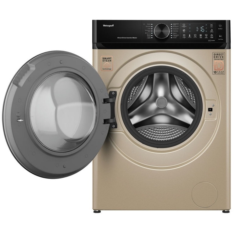Стиральная машина Weissgauff WM 59411 Direct Drive Inverter Steam Champagne