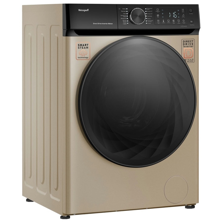 Стиральная машина Weissgauff WM 59411 Direct Drive Inverter Steam Champagne