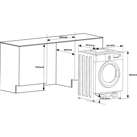 Стиральная машина Weissgauff WMI 6147 Inverter Steam