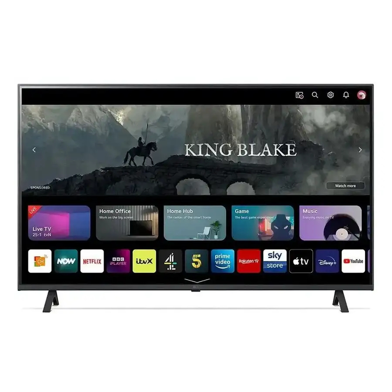 Телевизор LG 43UR78006LK.ARUG черный