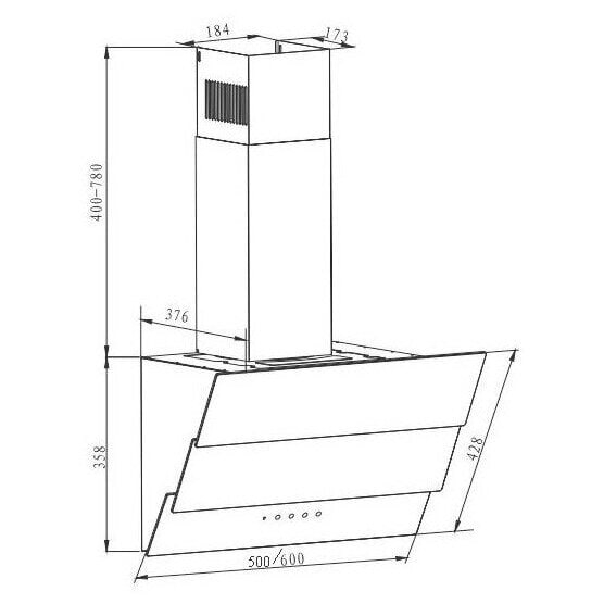 Вытяжка Amari Trento 50 white glass