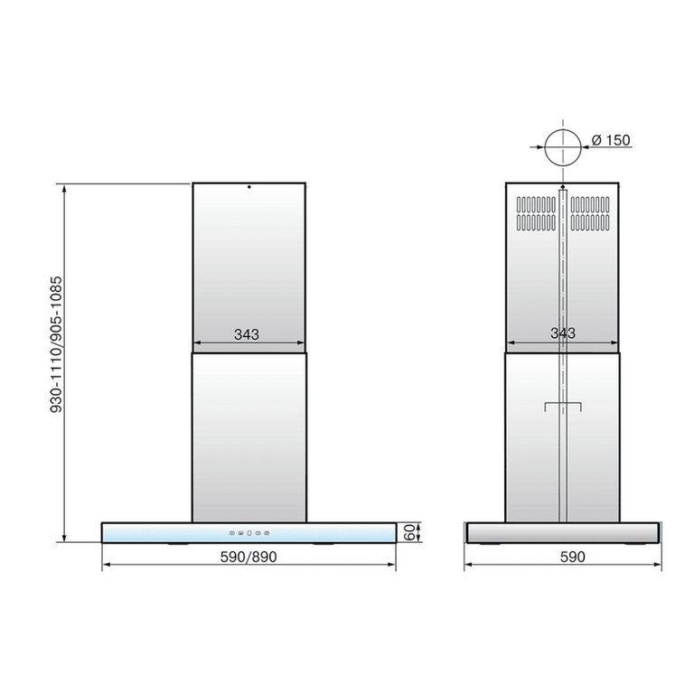 Вытяжка ELIKOR Agat island 90N-1000-E4D Steel/bk