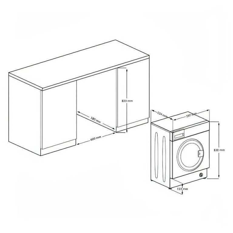 Встраиваемая стиральная машина Beko WITV 8713 XWG