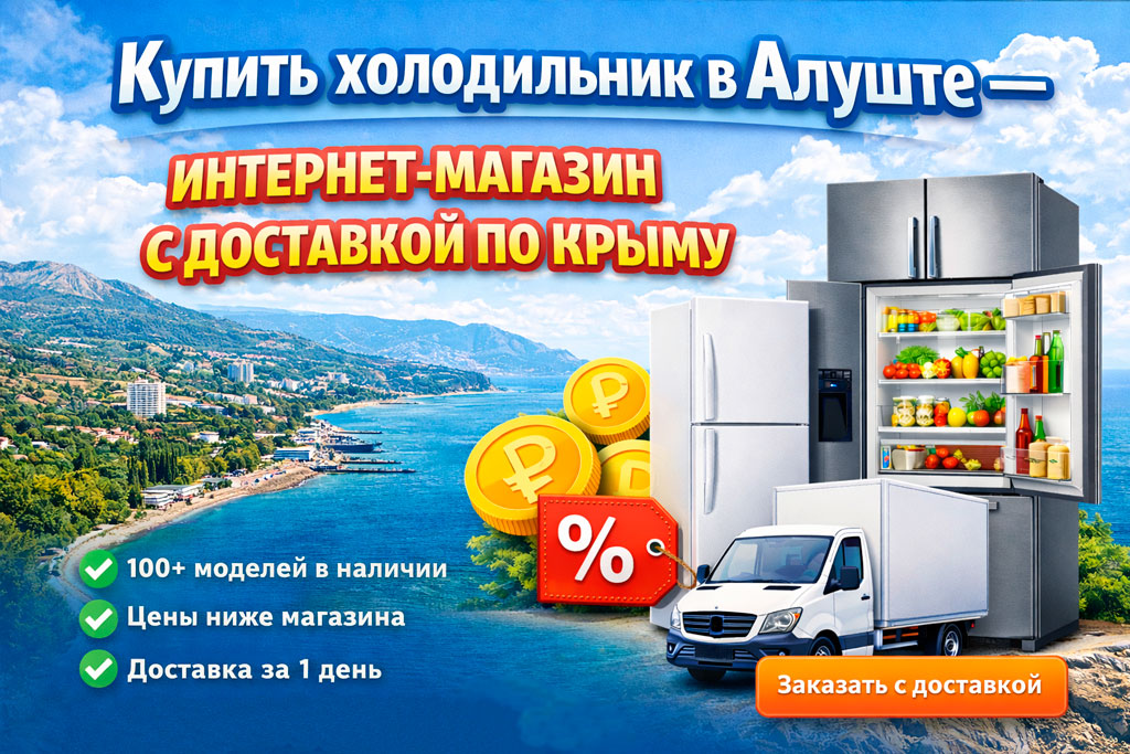 Купить холодильник в Алуште — интернет-магазин с доставкой по Крыму и выгодными ценами