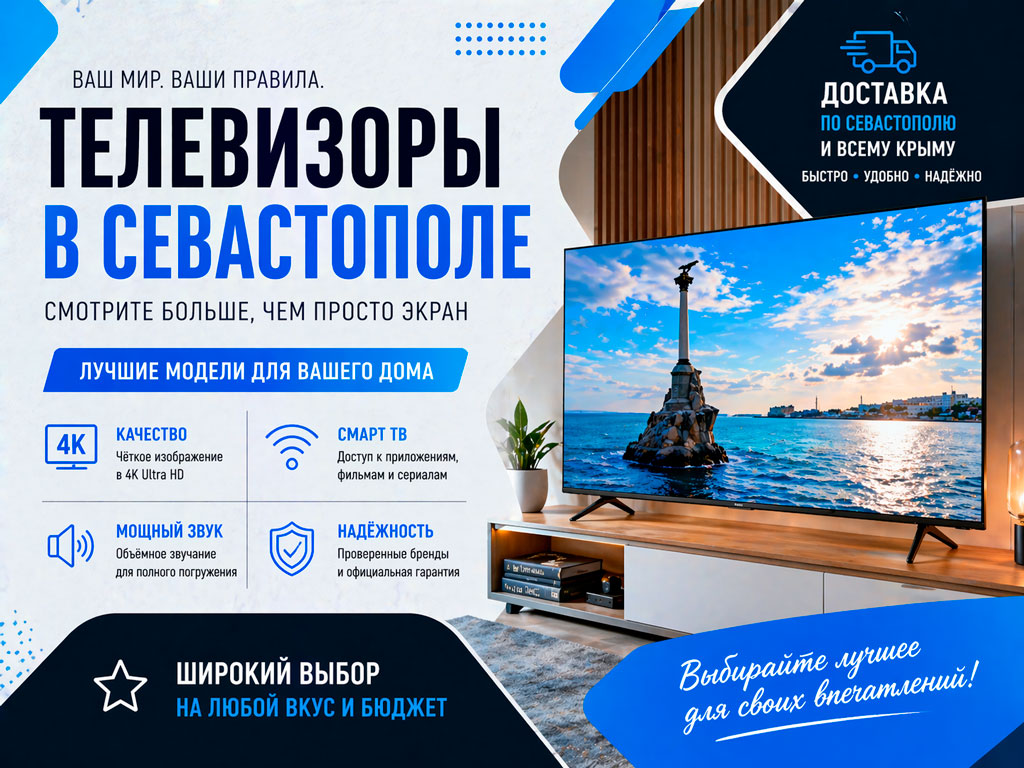 Телевизоры в Севастополе — купить с доставкой по Крыму